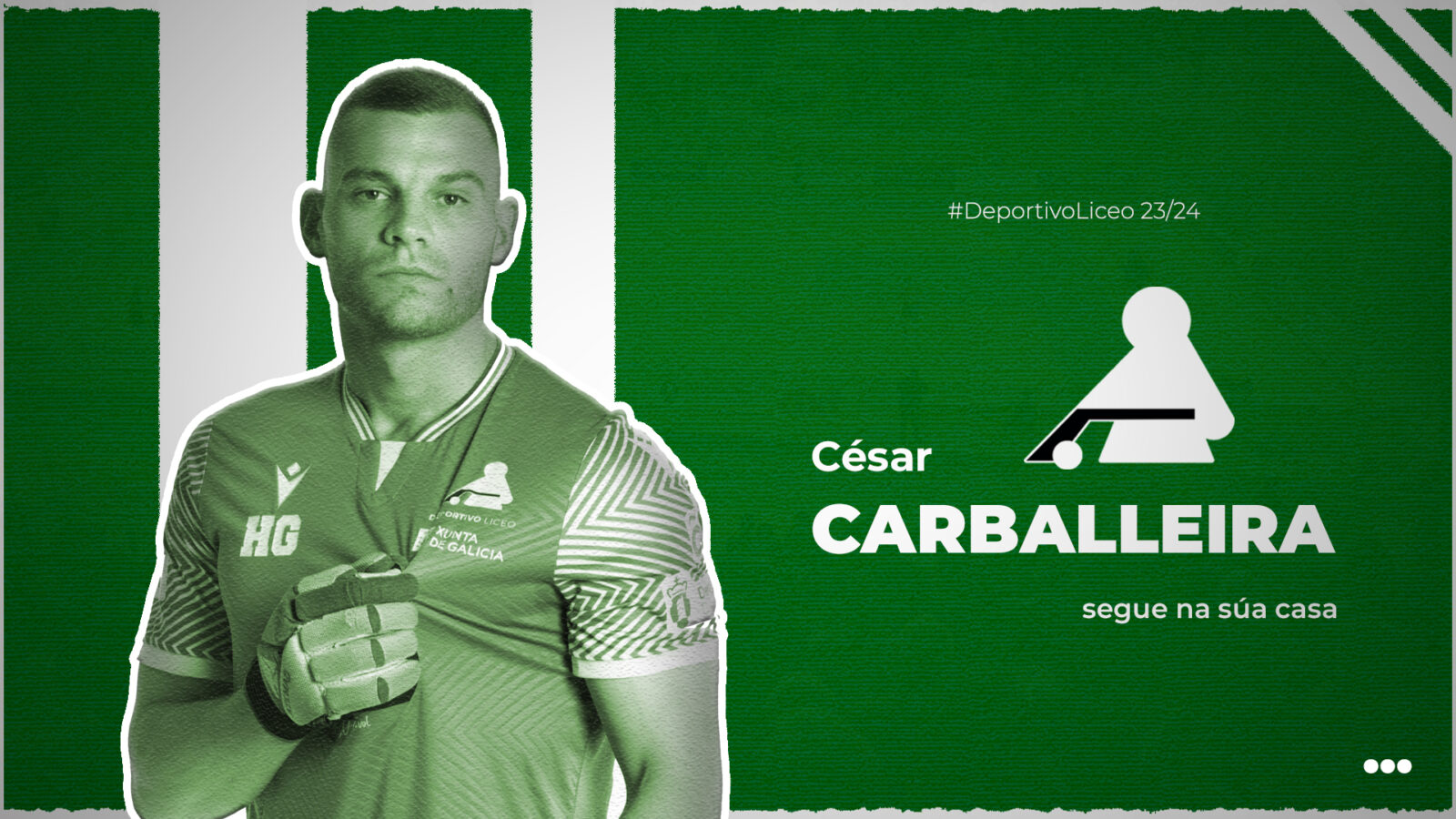 César Carballeira, “o neno do cole”, renueva su contrato