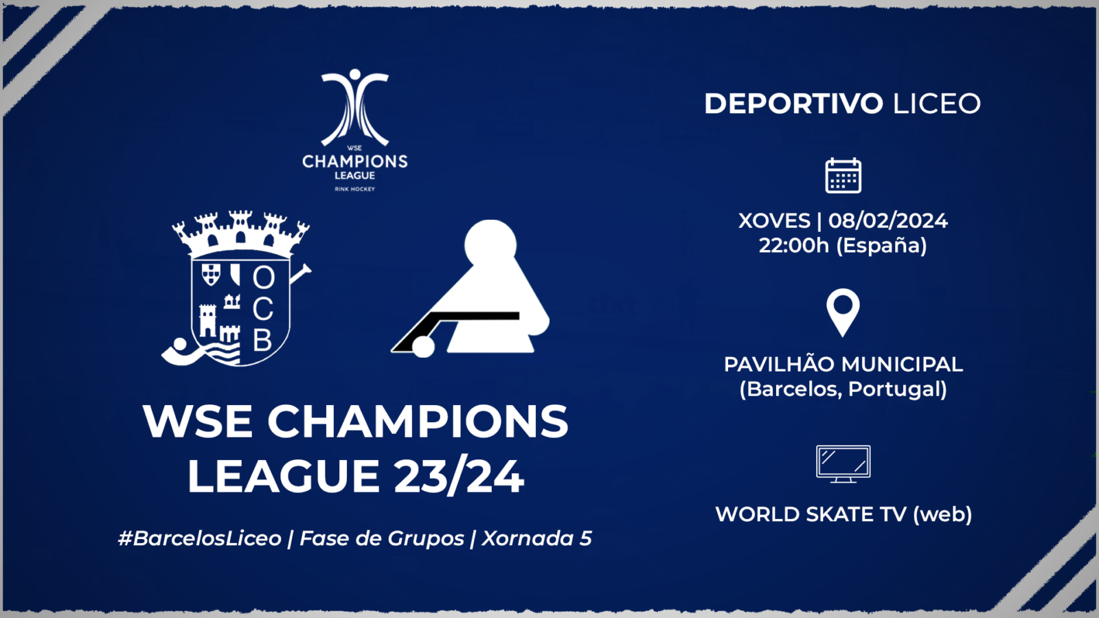 PREVIA WSE CHAMPIONS LEAGUE 23/24 (X5) | Viaxe a Barcelos pola honra