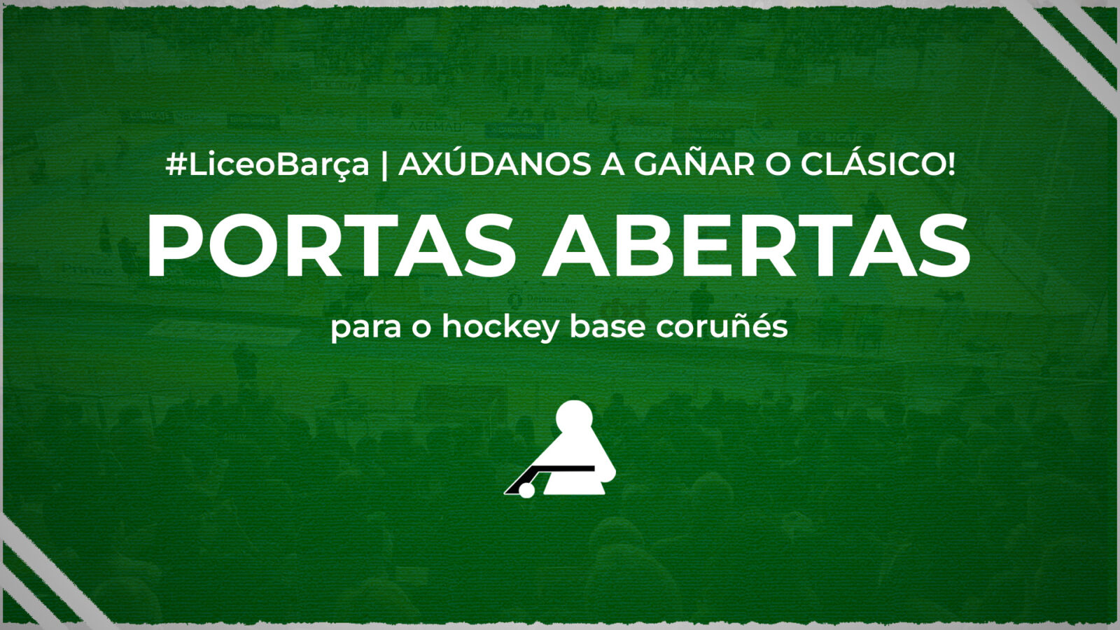 ¡Ayúdanos a ganar el Clásico! Puertas abiertas para la base del hockey coruñés